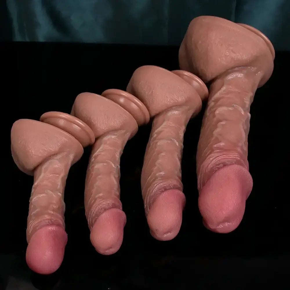 Flesh-tone double layer realistic dildo, photo 11