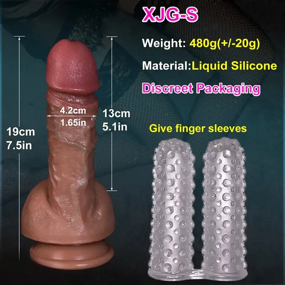 Flesh-tone double layer realistic dildo, photo 13