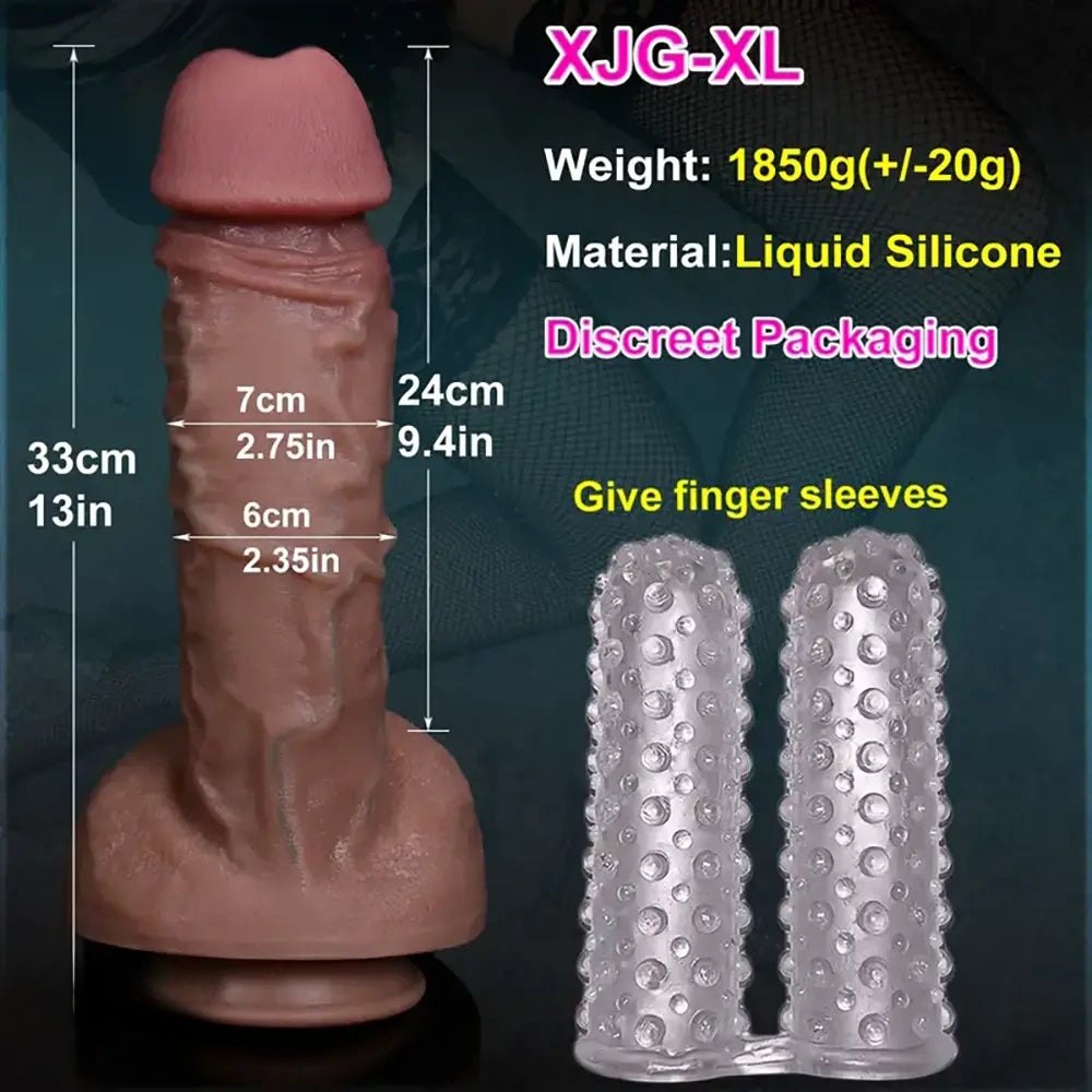 Flesh-tone double layer realistic dildo, photo 15