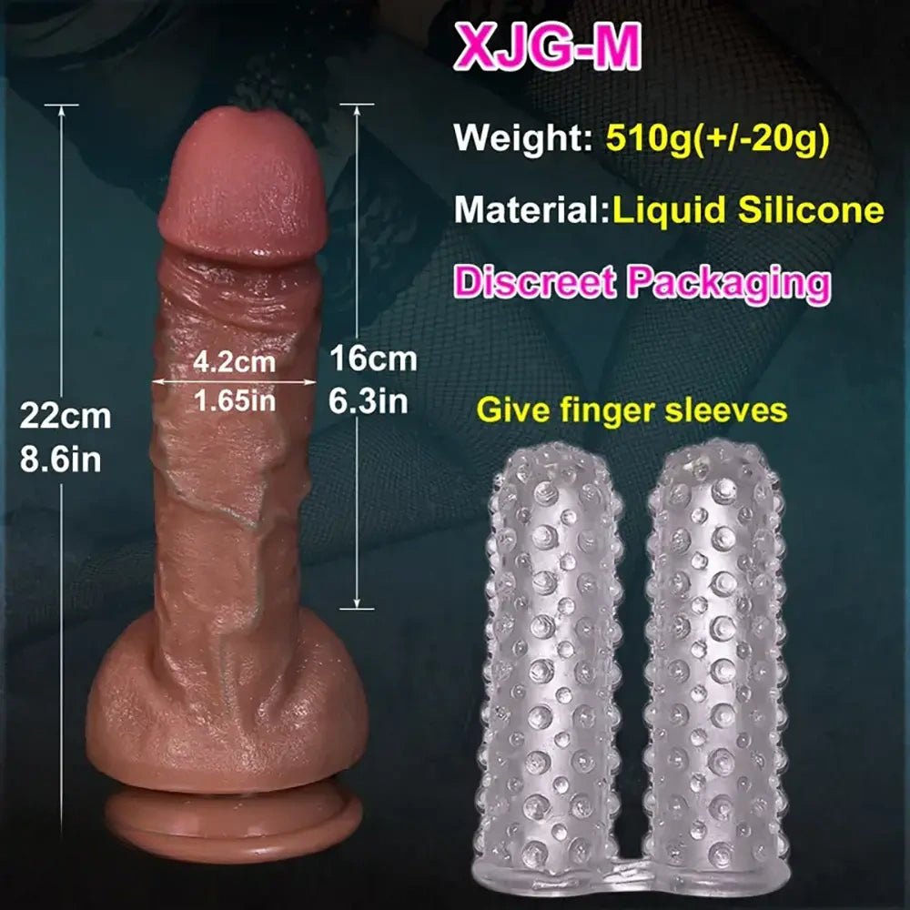Flesh-tone double layer realistic dildo, photo 4