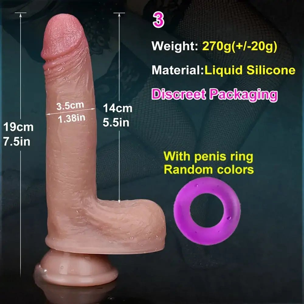 Flesh-tone double layer anal dildo, photo 10