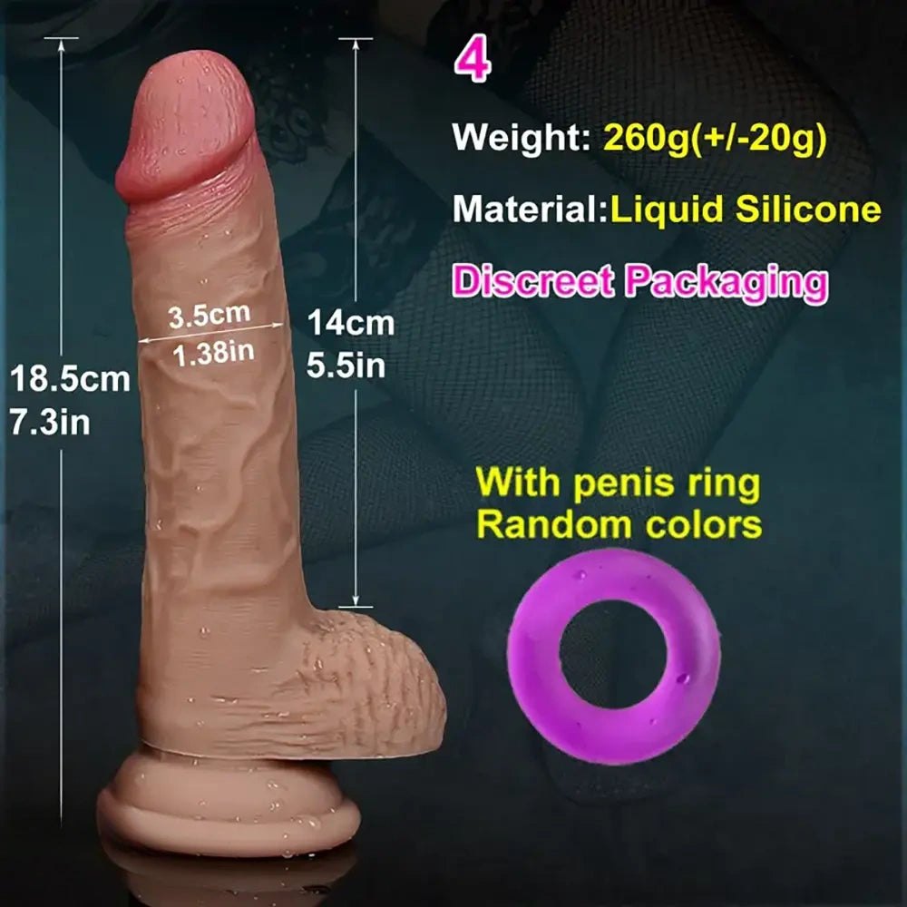 Flesh-tone double layer anal dildo, photo 14