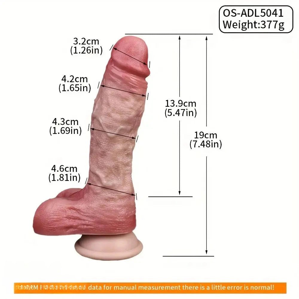 Flesh tone double layer realistic dildo, photo 14