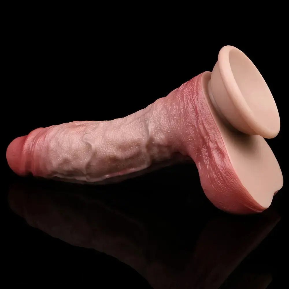 Flesh tone double layer realistic dildo, photo 4