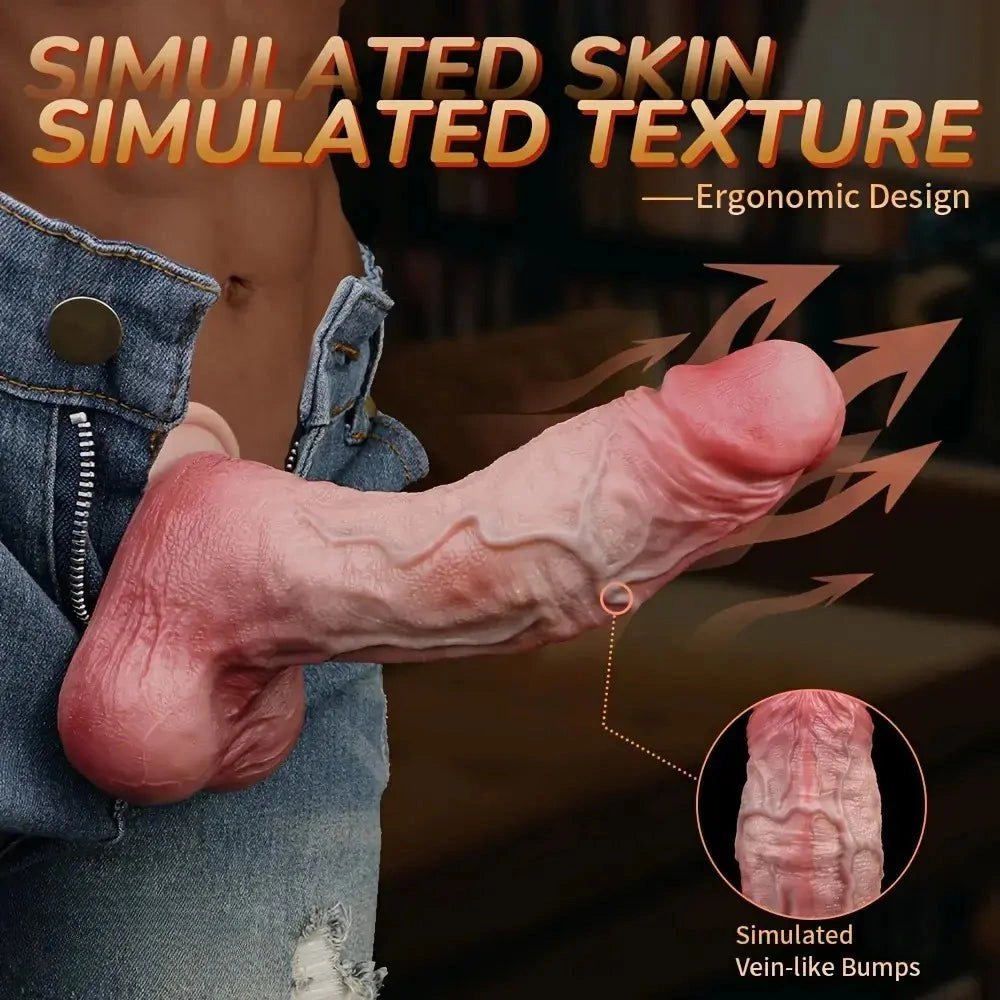 Flesh tone double layer realistic dildo, photo 5