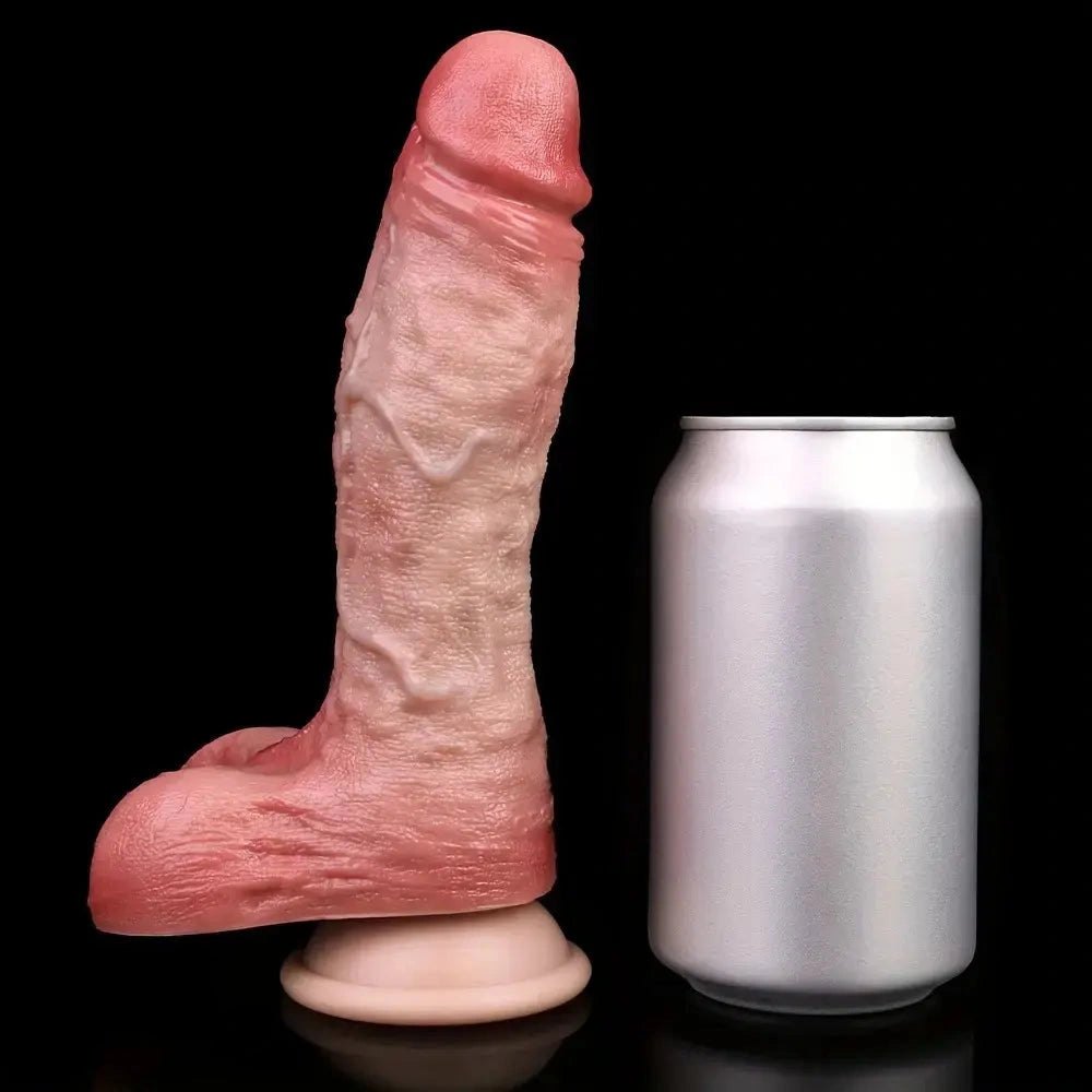 Flesh tone double layer realistic dildo, photo 9