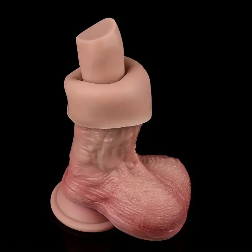 Flesh double-layer realistic dildo, photo 4