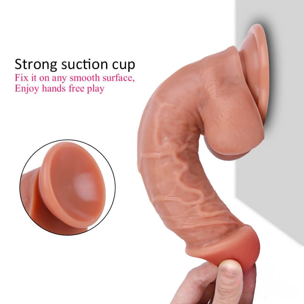 Flesh tone double layer realistic dildo, photo 7