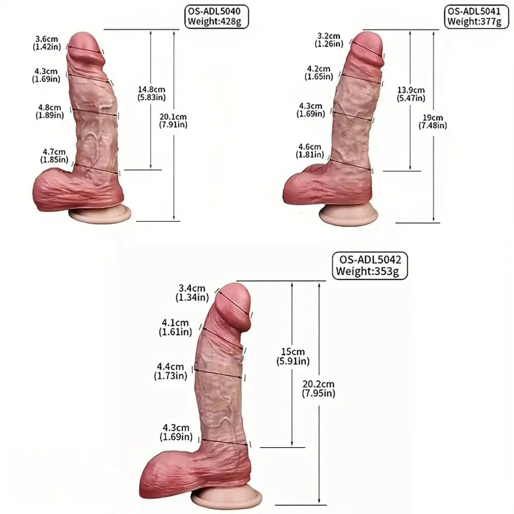 Flesh tone double layer realistic dildo, photo 10