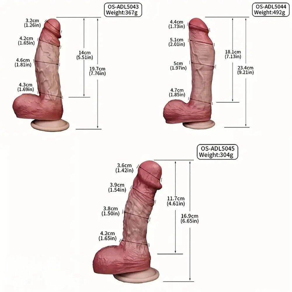 Flesh tone double layer realistic dildo, photo 13