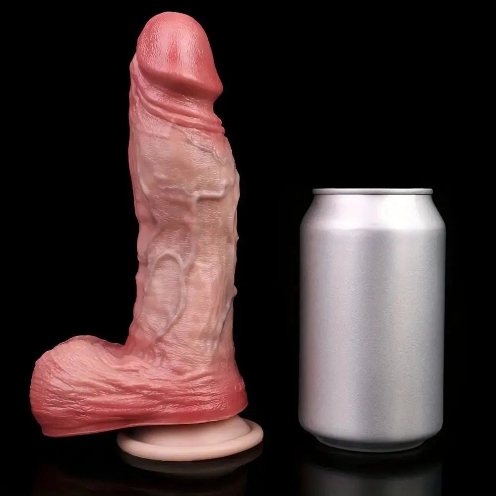 Flesh tone double layer realistic dildo, photo 14