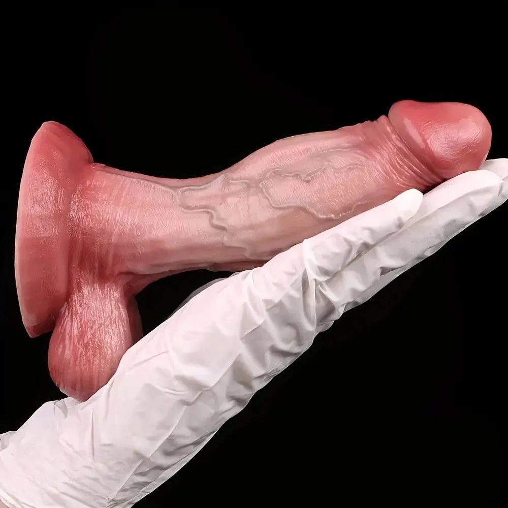Flesh tone double layer realistic dildo, photo 15