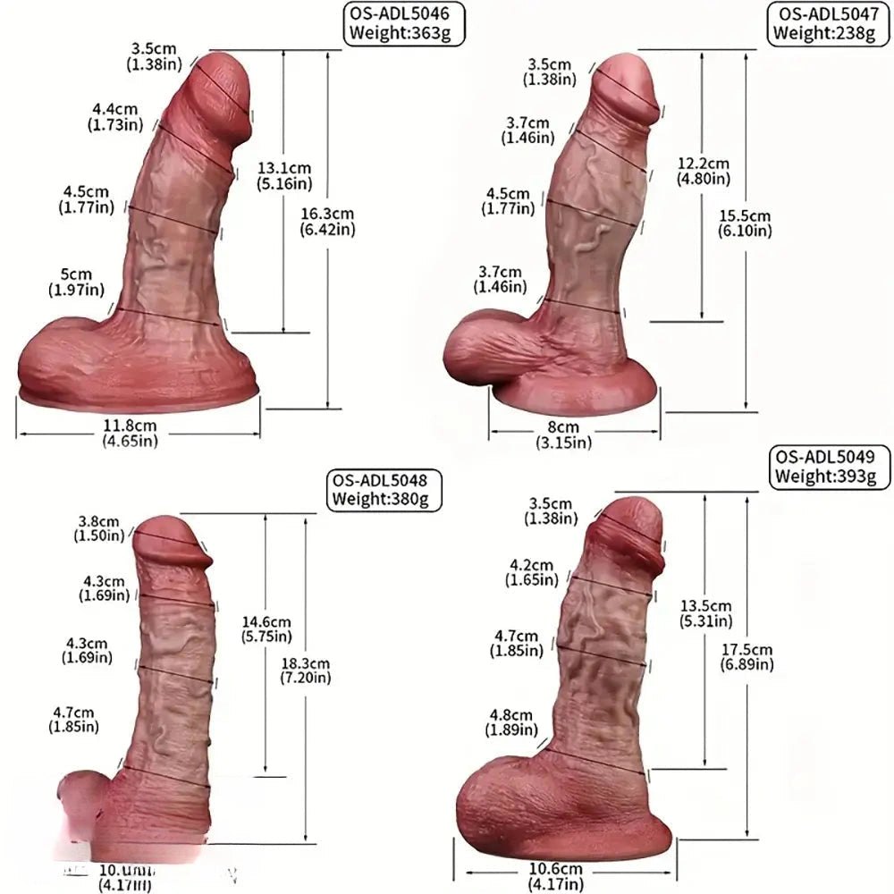 Flesh tone double layer realistic dildo, photo 4