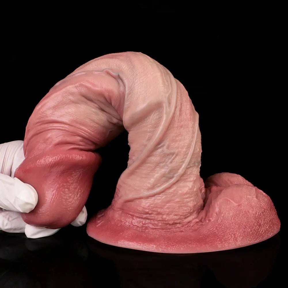 Flesh double-layer realistic suction cup dildo, photo 11