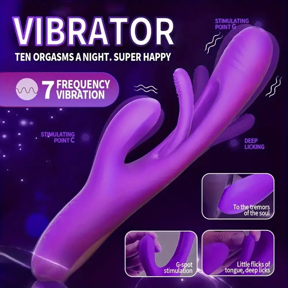 Purple purple double layer silicone dildo