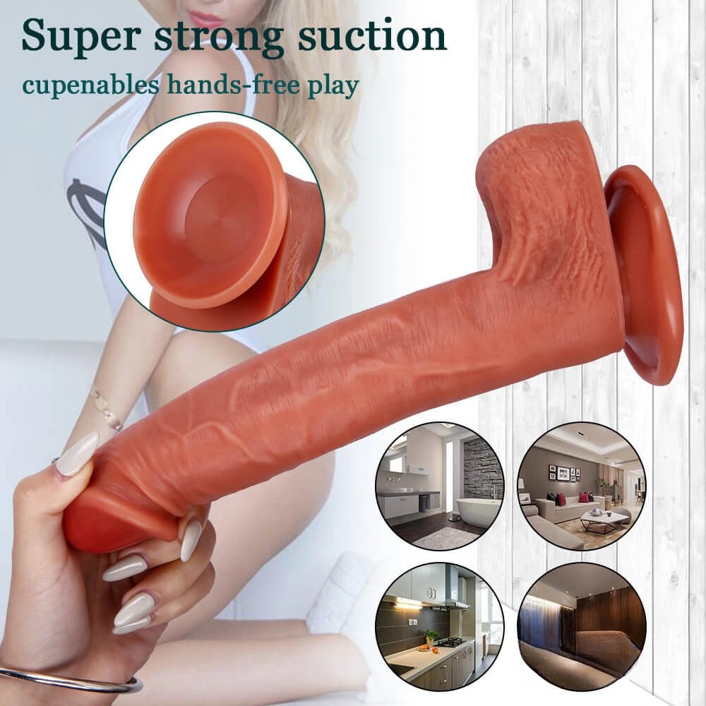Rose red double layer silicone dildo, photo 5