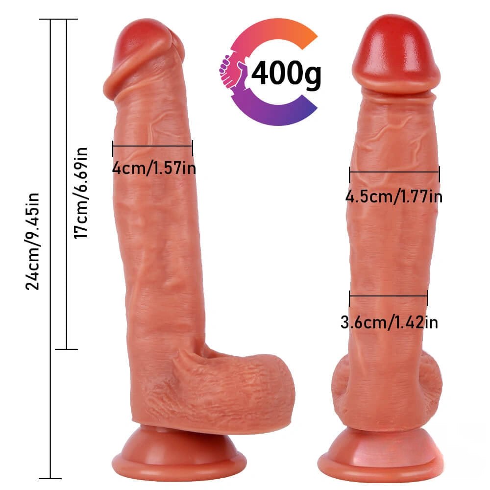 Rose red double layer silicone dildo, photo 9
