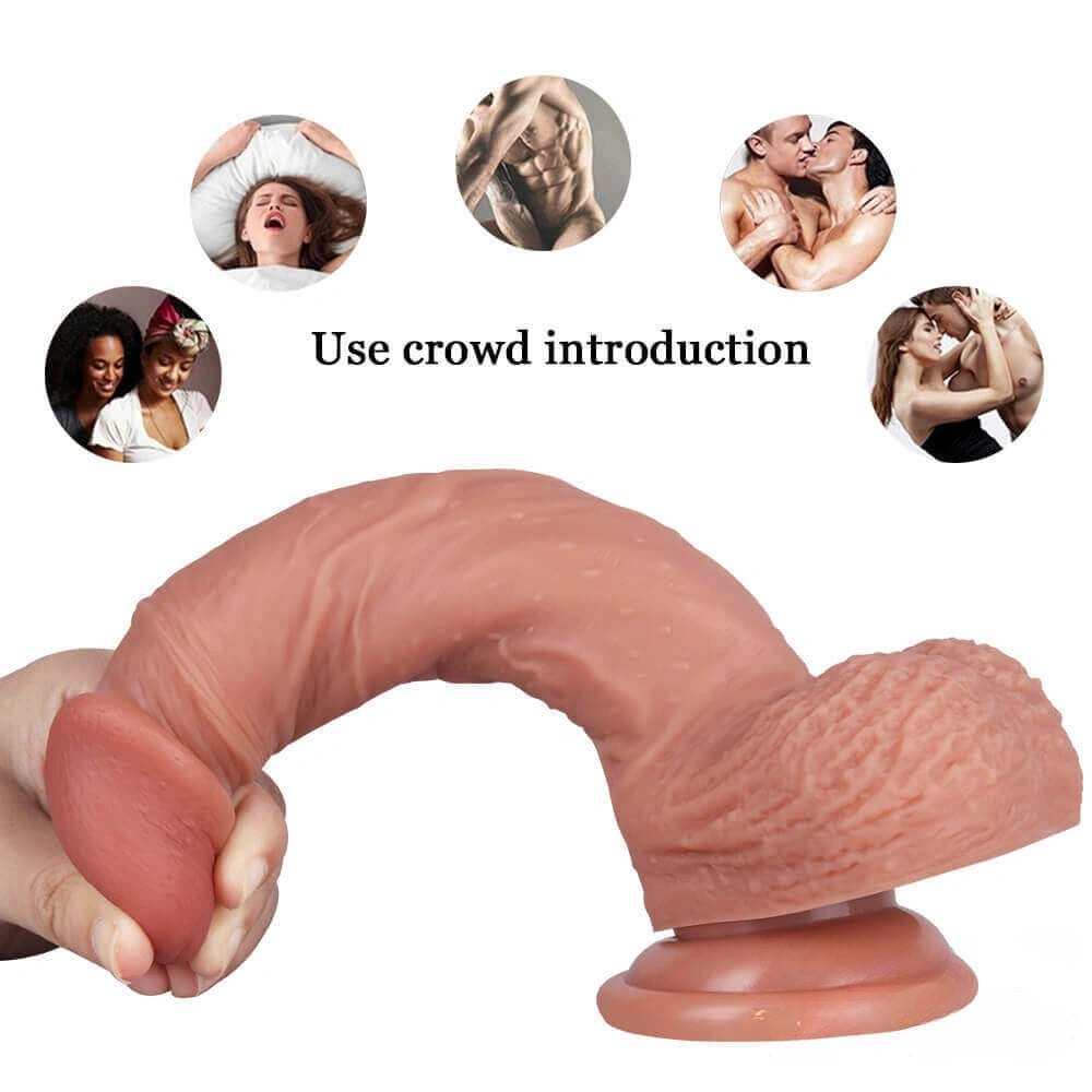 Double layer silicone suction dildo, photo 10