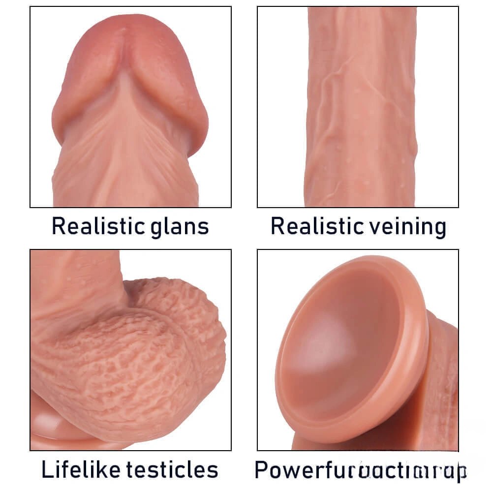 Double layer silicone suction dildo, photo 12