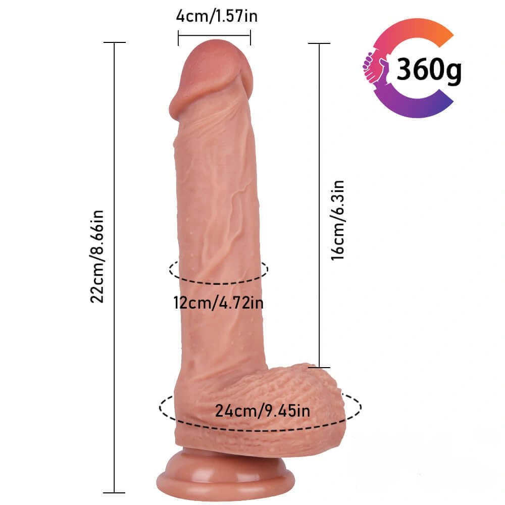 Double layer silicone suction dildo, photo 14