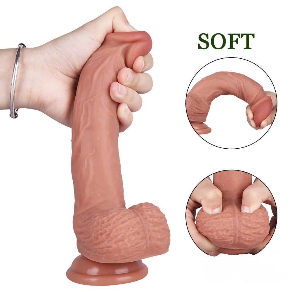 Double layer silicone suction dildo, photo 7