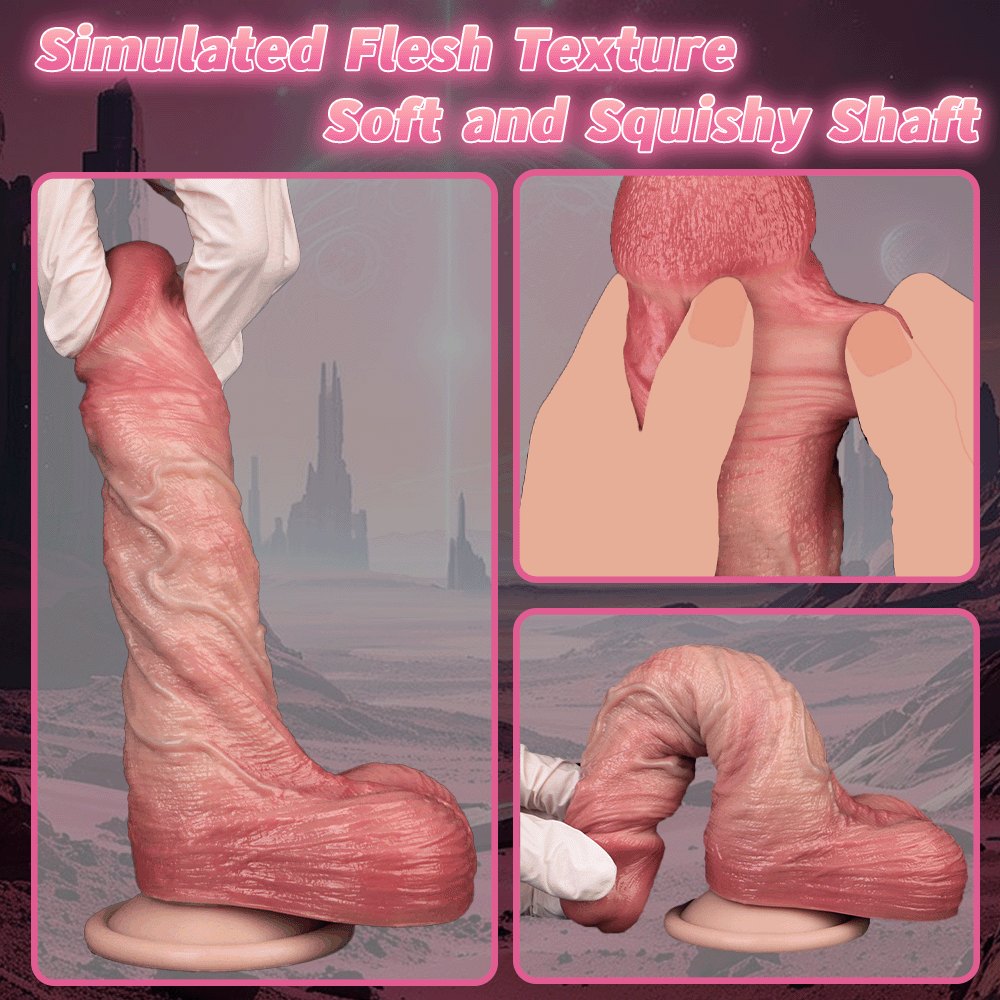 Flesh skin-like silicone dildo, photo 9