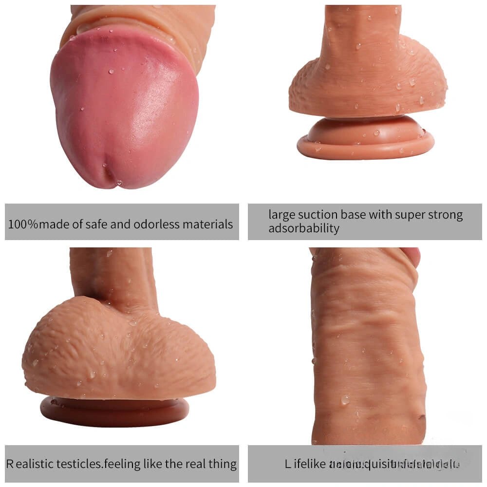 Flesh tone silicone suction cup dildo, photo 2