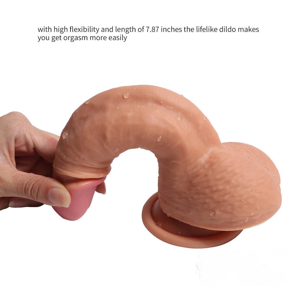 Flesh tone silicone suction cup dildo, photo 3