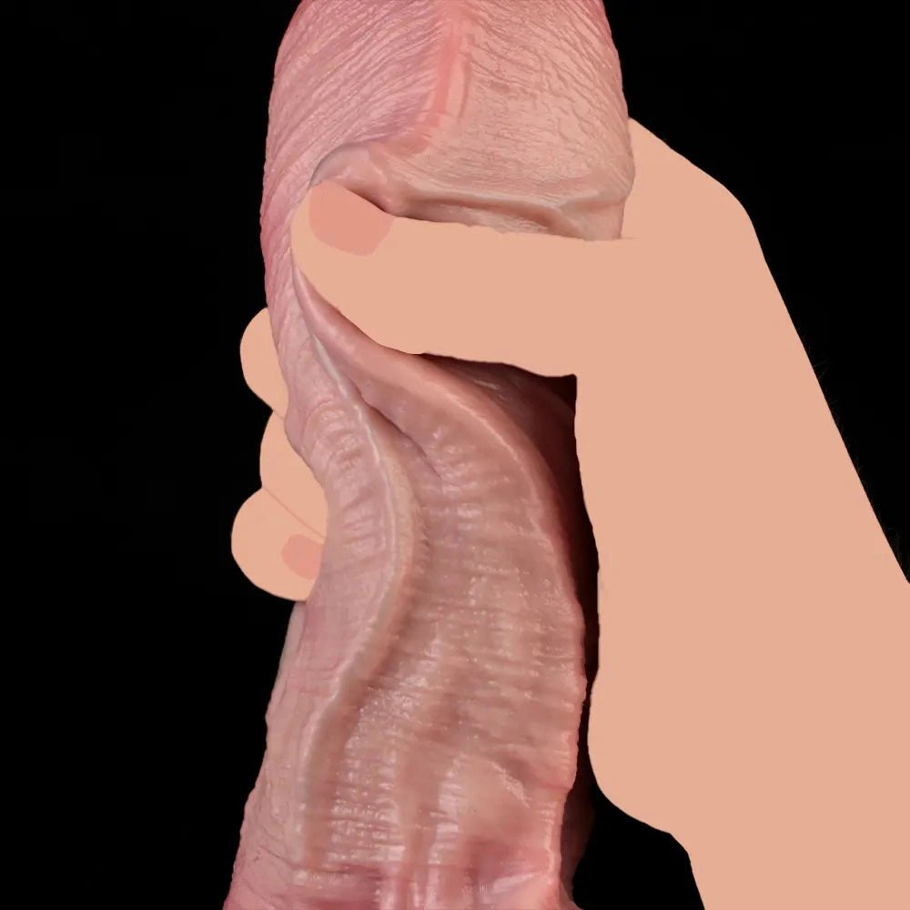 Flesh double layer suction cup dildo, photo 15