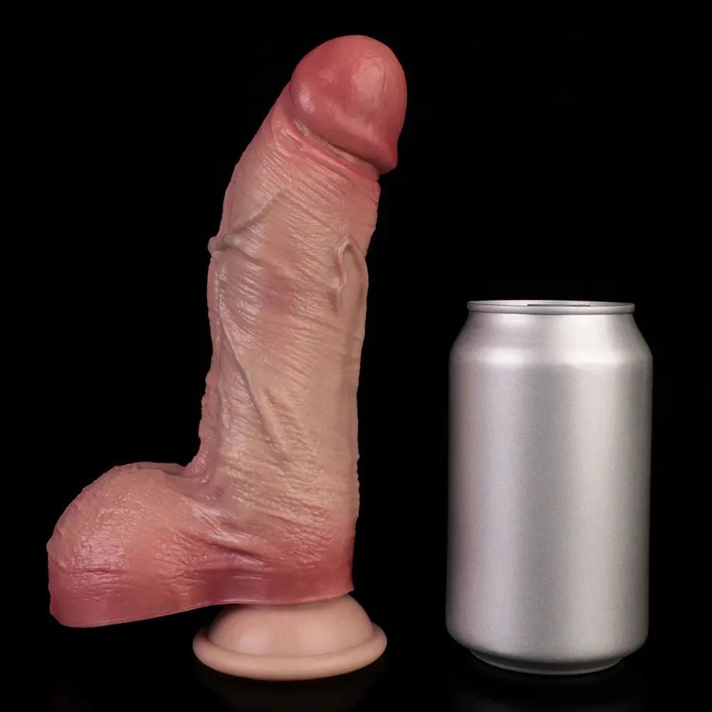 Flesh double layer suction cup dildo, photo 9