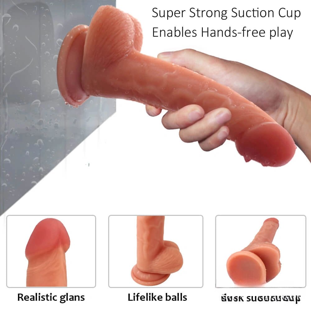 Double layer silicone suction cup dildo, photo 7
