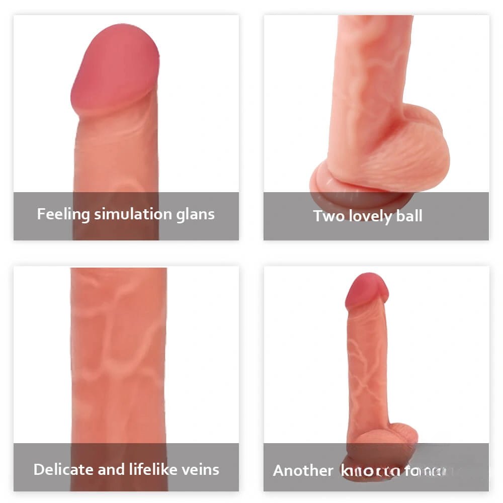 Double layer silicone suction cup dildo, photo 8