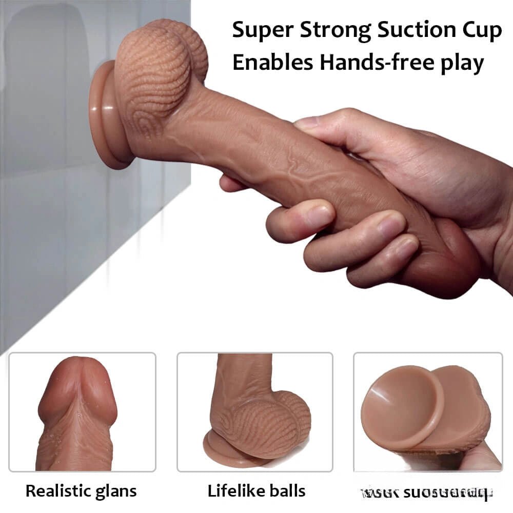 Double layer silicone suction cup dildo, photo 6