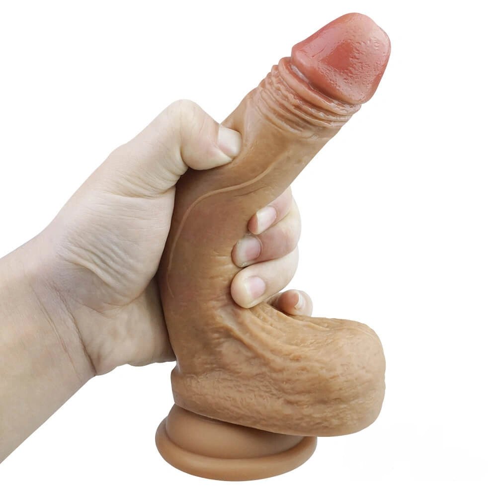 Double layer suction cup silicone dildo, photo 7