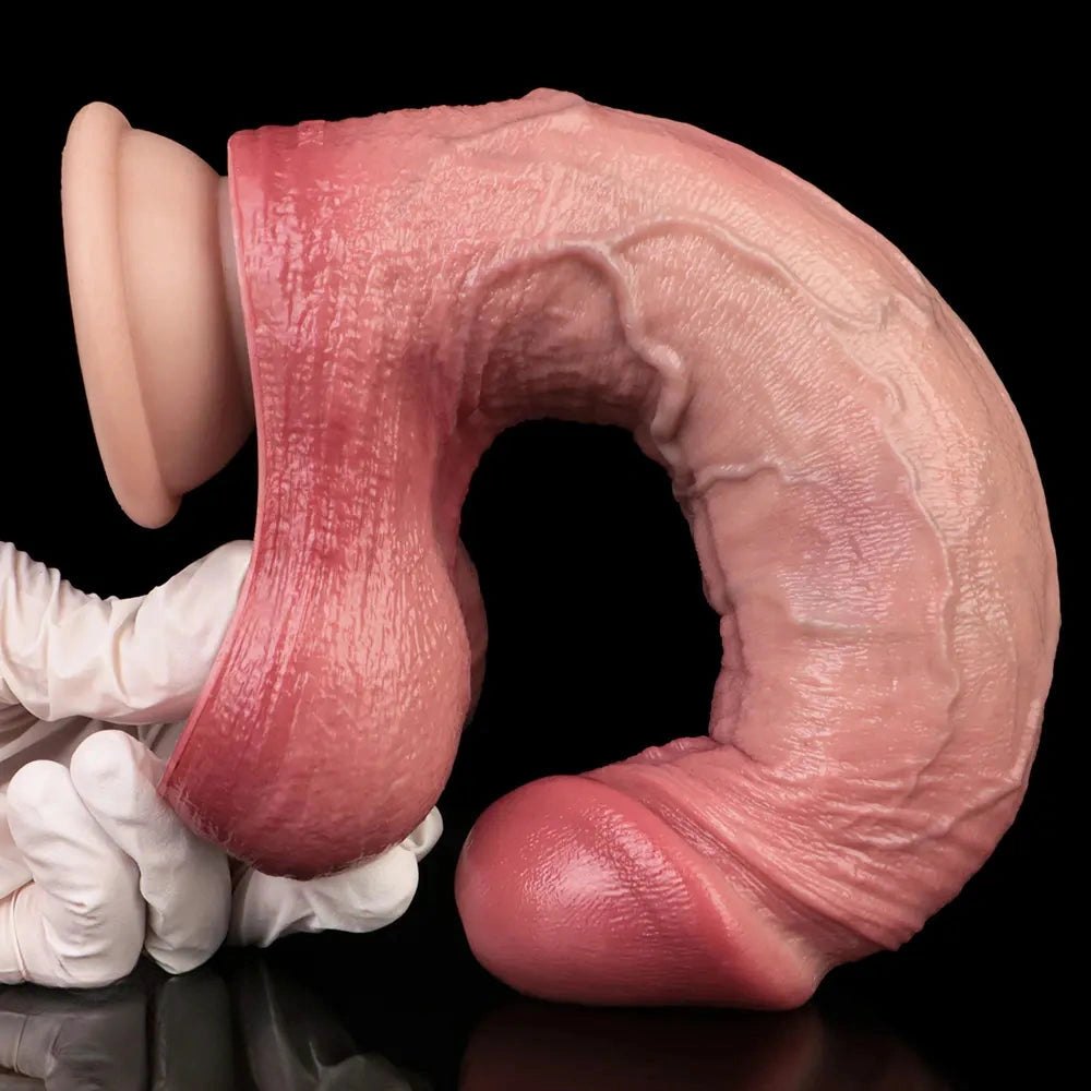 Flesh tone double layer suction dildo, photo 14