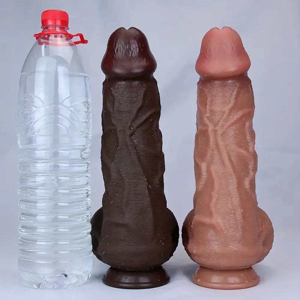 Double-layer silicone realistic thick dildo, photo 1