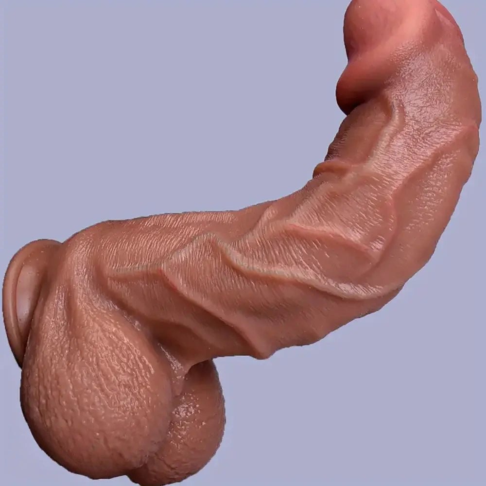 Double-layer silicone realistic thick dildo, photo 3