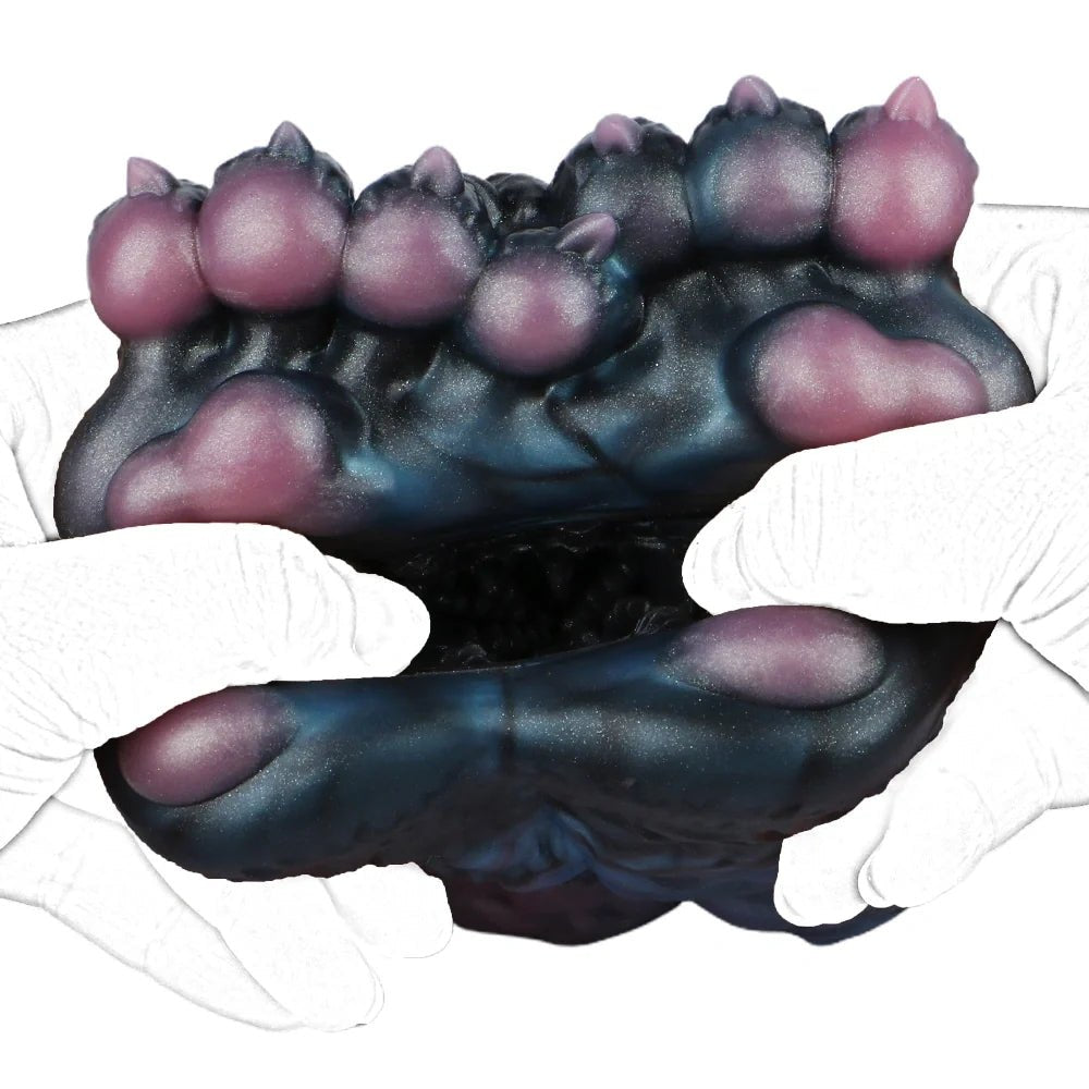 Midnight blue double canine paw masturbator, photo 10