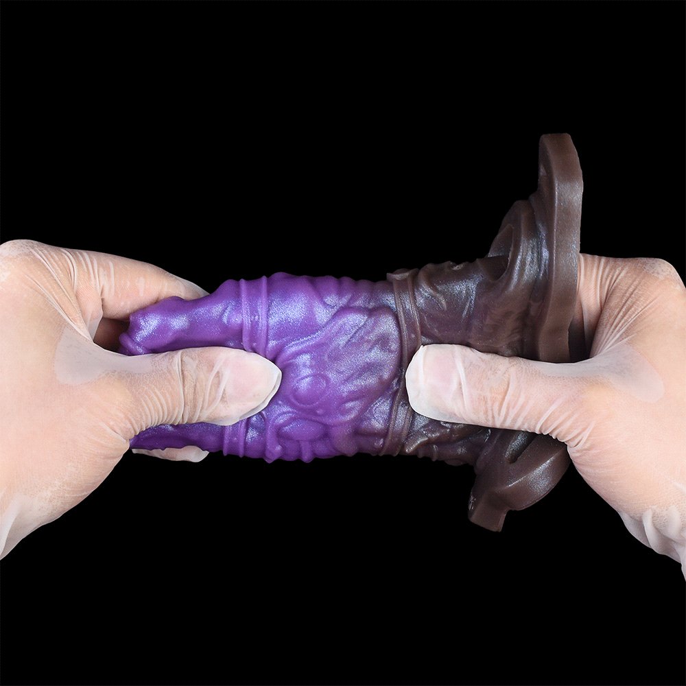 Purple silicone dragon fantasy dildo, photo 3