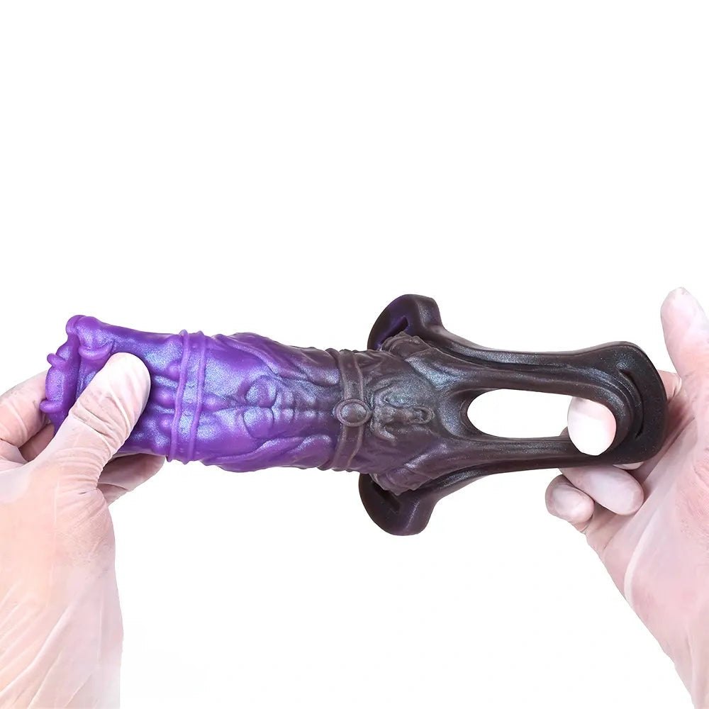 Purple silicone dragon fantasy dildo, photo 4