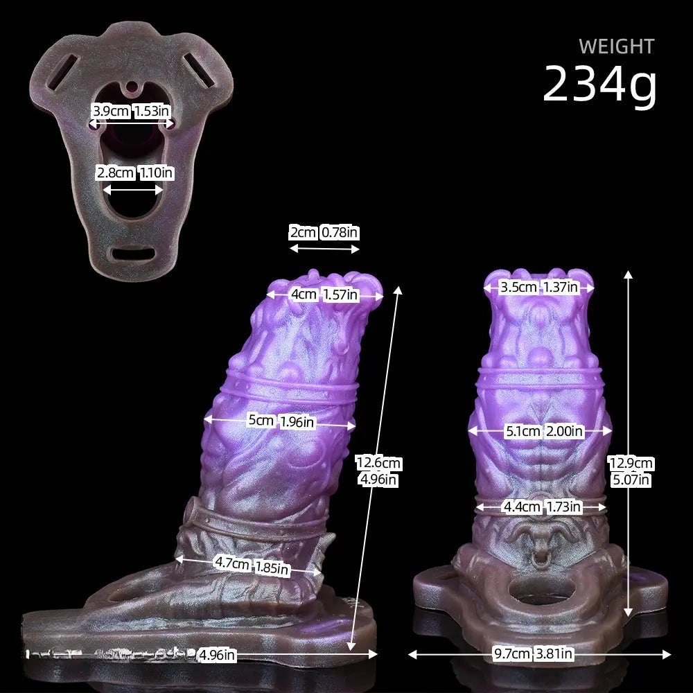 Purple silicone dragon fantasy dildo, photo 5