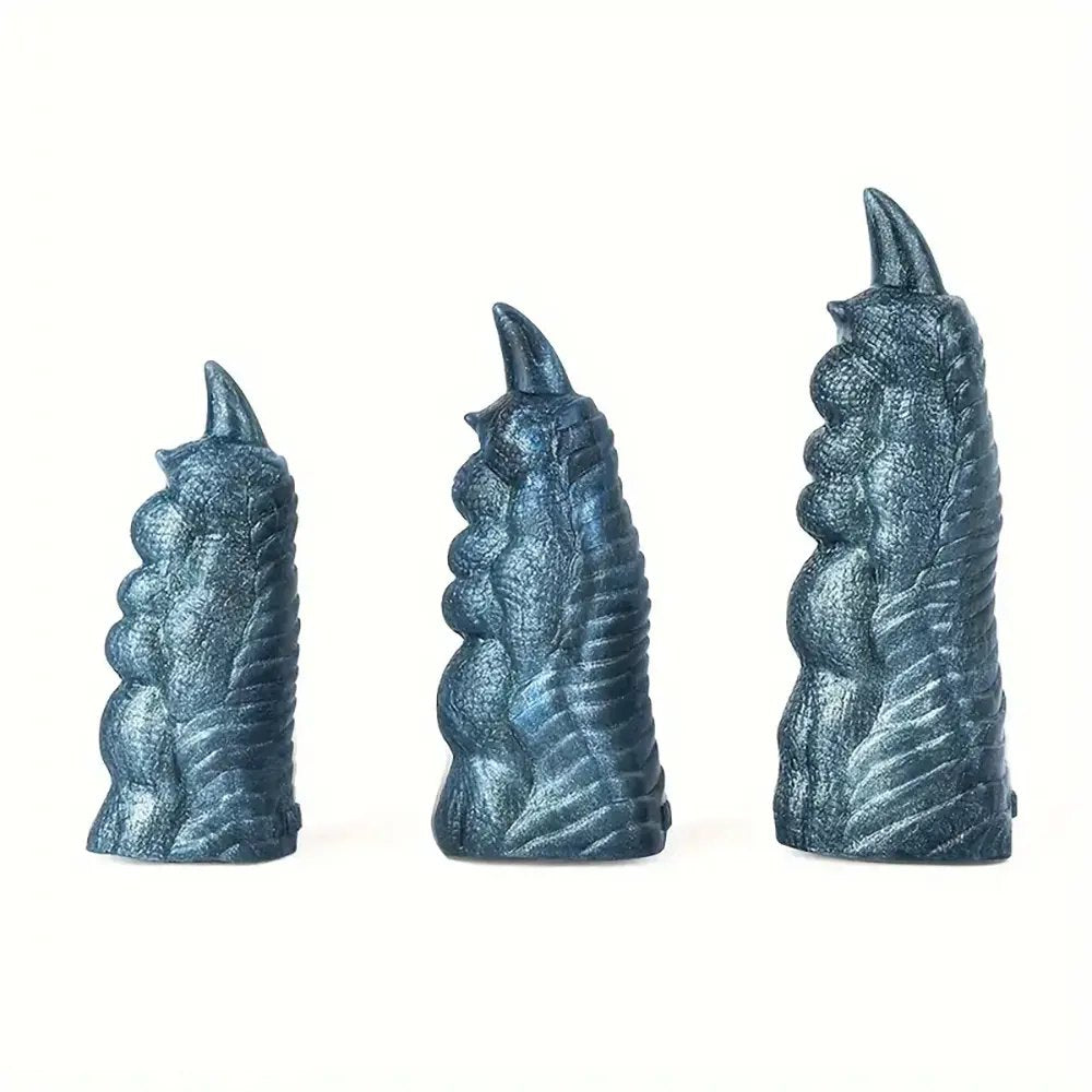 Blue silicone dragon claw finger sleeve