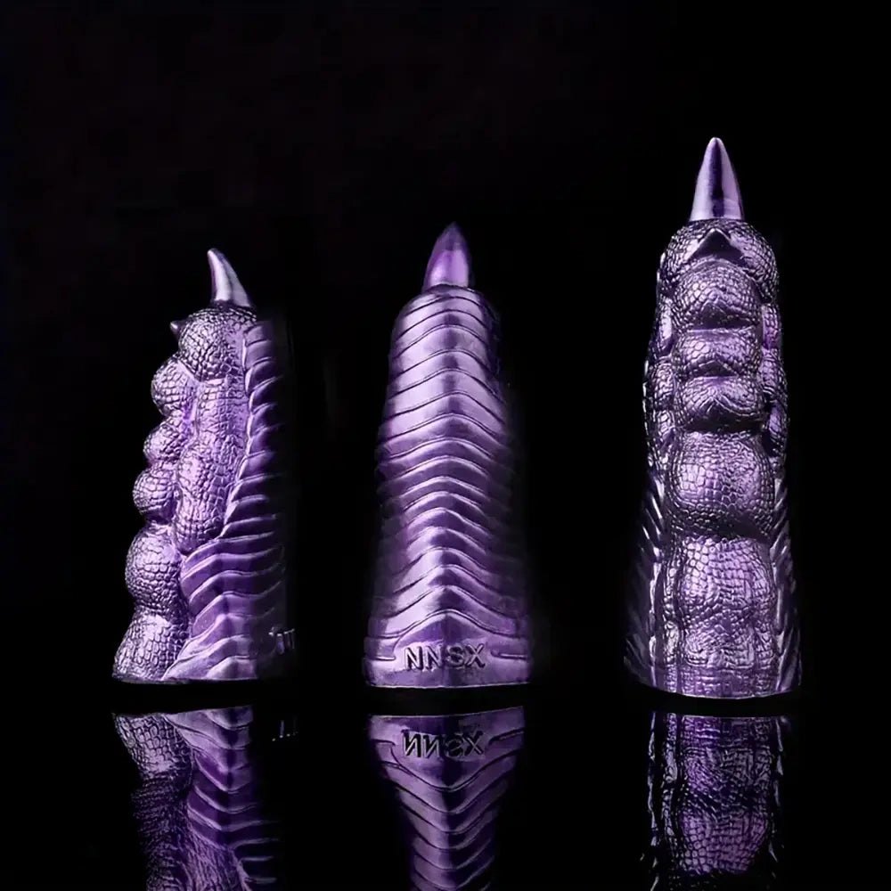 Purple silicone dragon claw finger sleeve