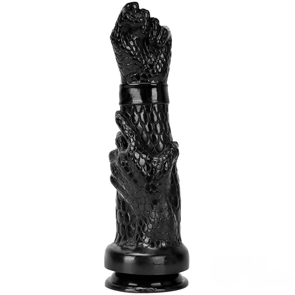 Black scaled dragon claw fist dildo, photo 1