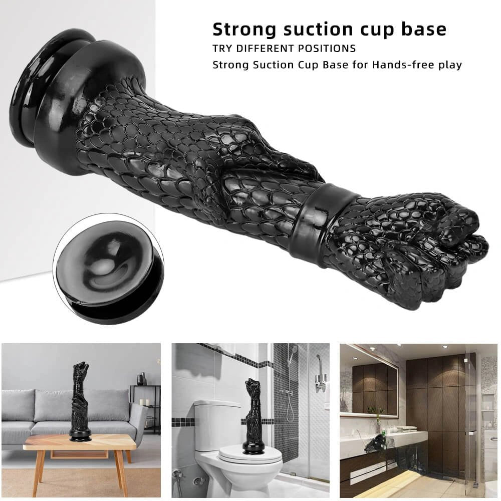 Black scaled dragon claw fist dildo, photo 4