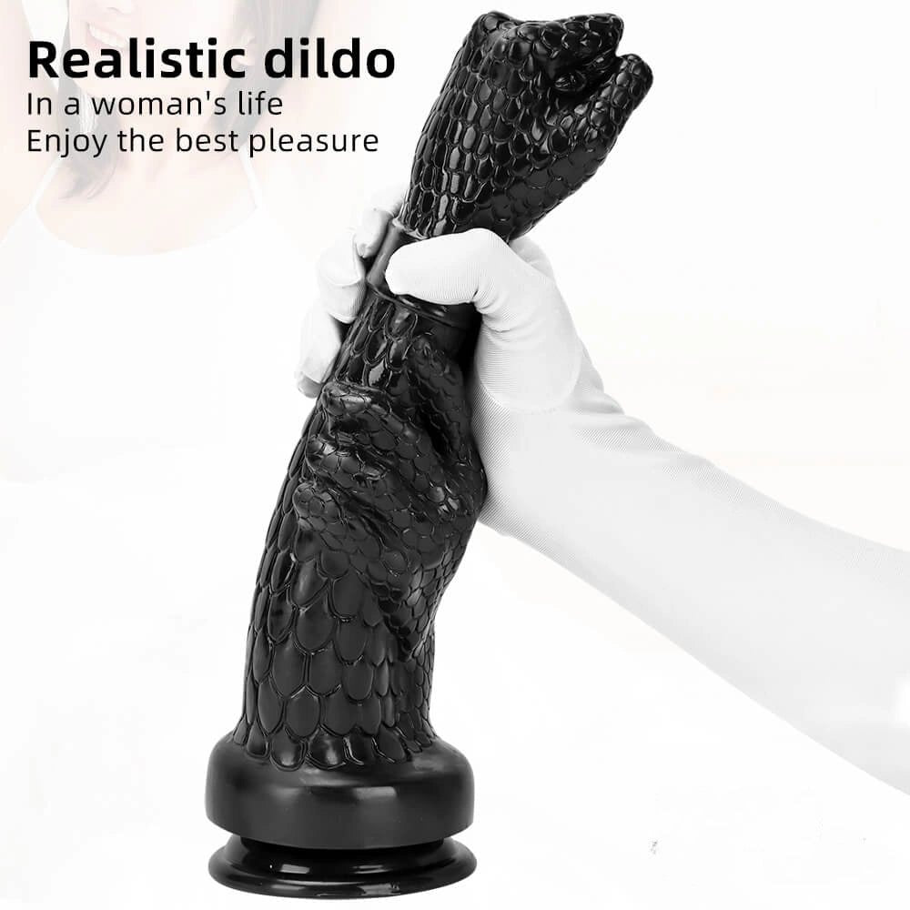 Black scaled dragon claw fist dildo, photo 5