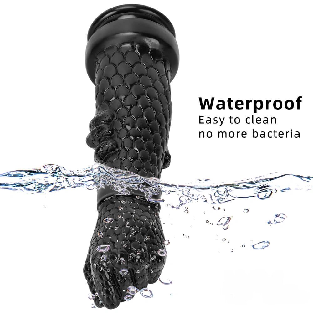 Black scaled dragon claw fist dildo, photo 6