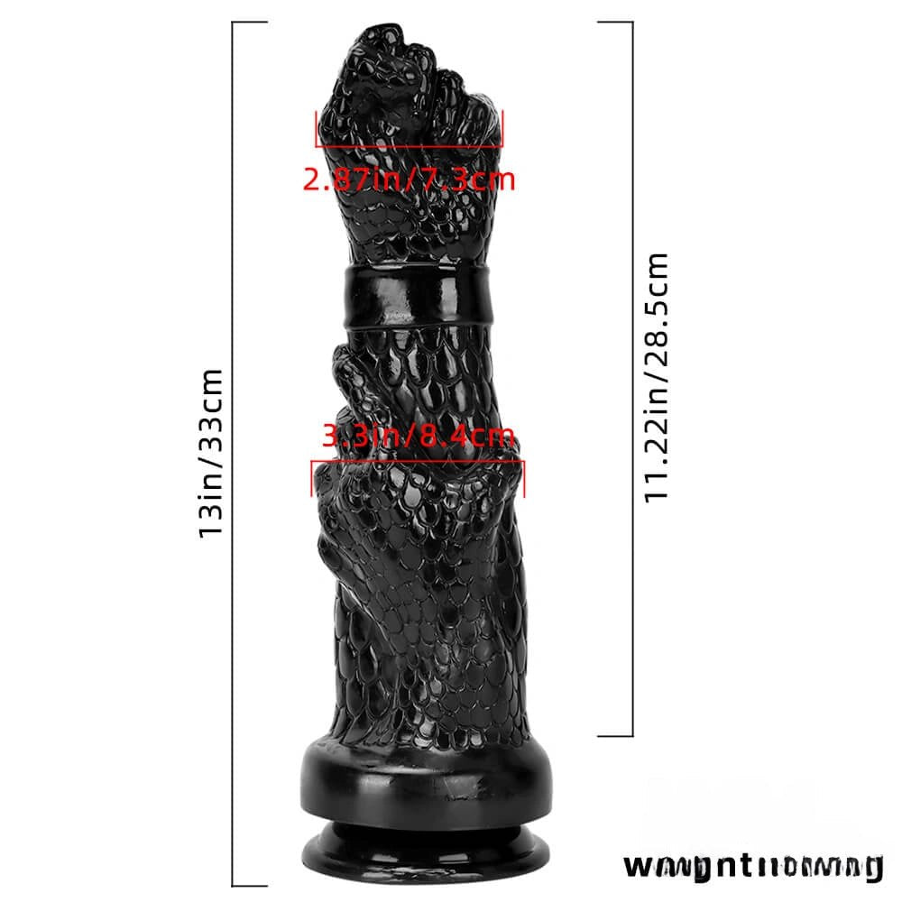 Black scaled dragon claw fist dildo, photo 7