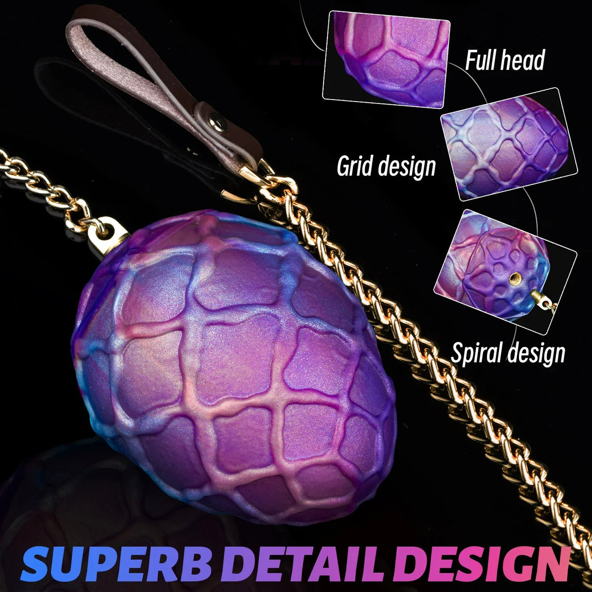 Purple dragon scale anal plug, photo 4