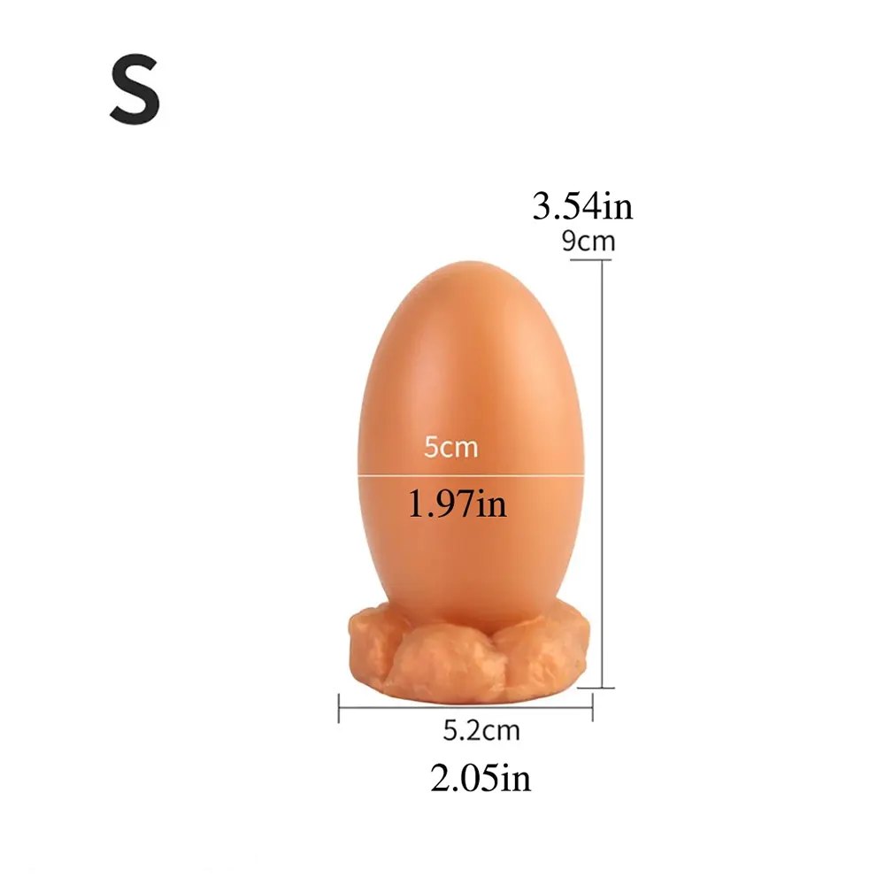 Gold dragon egg shaped silicone fantasy dildo